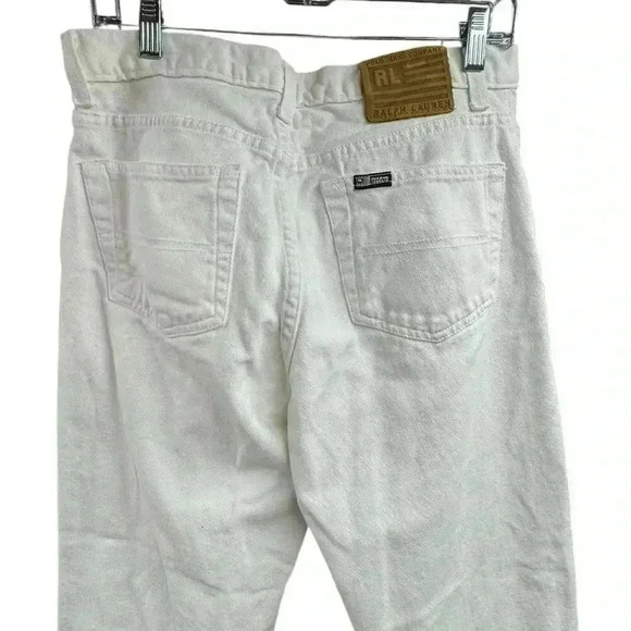 Ralph Lauren High-Rise Relaxed Cropped Jean White Size 8 - Picture 5 of 12